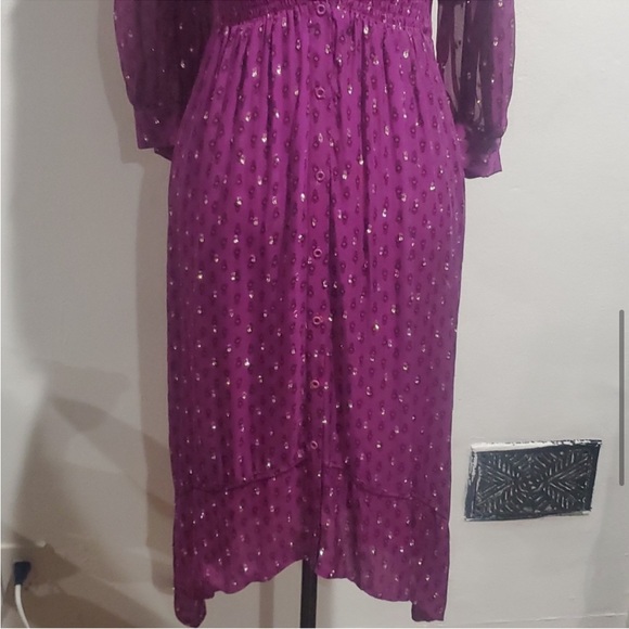 Ba&sh Cyana Balloon Sleeve Midi Dress - Picture 8 of 16